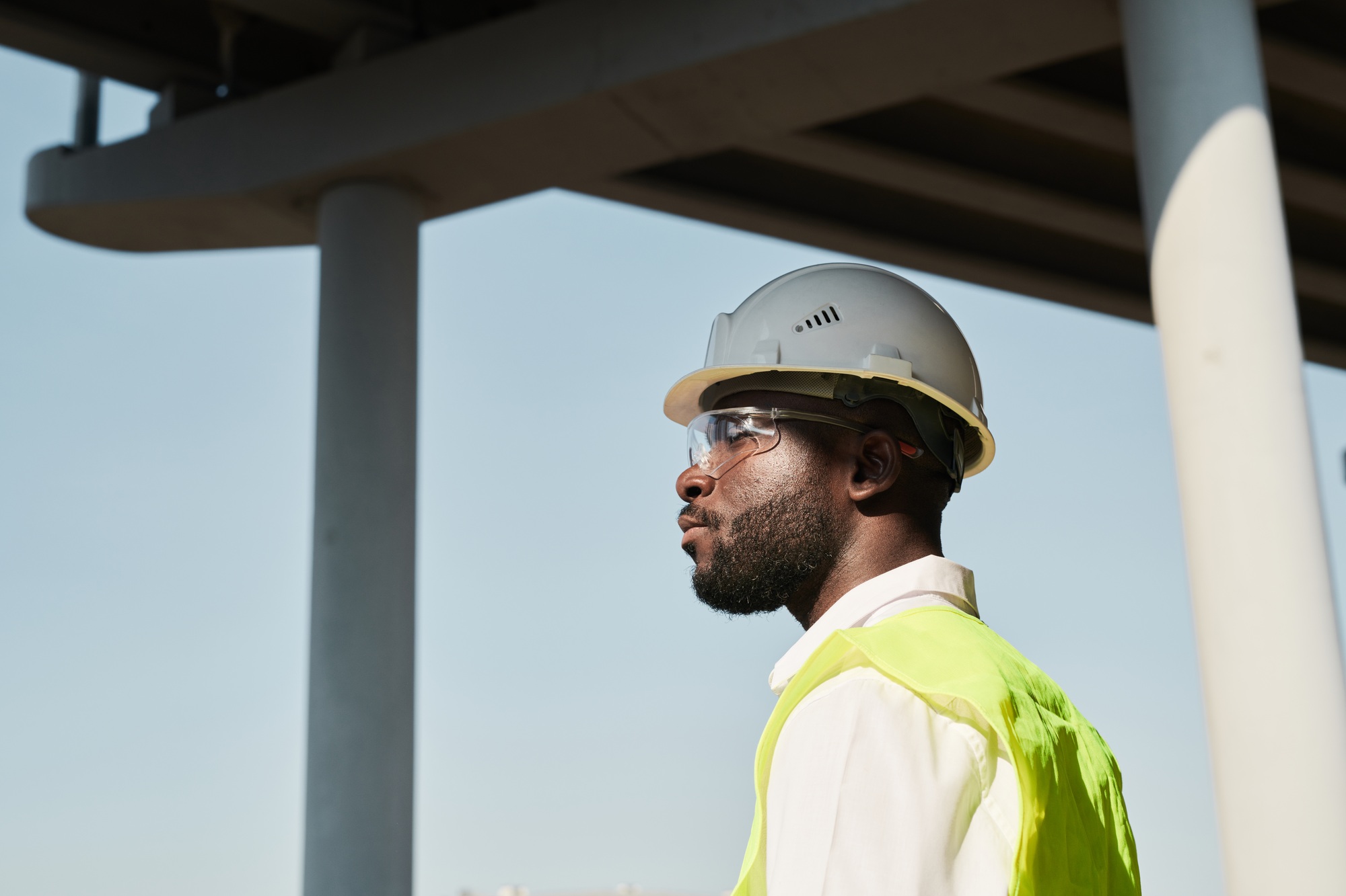 Construction worker on building site